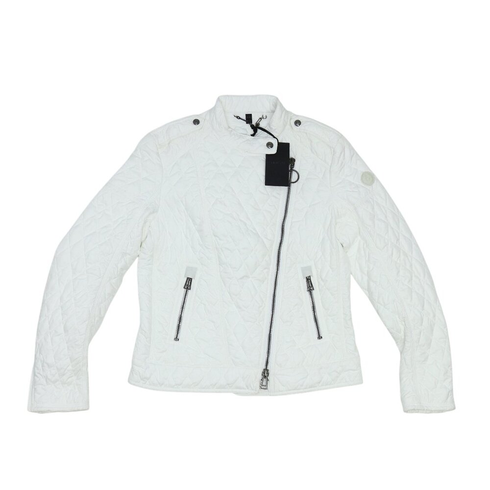 Belstaff Women's White Quilted Moto-Style Jacket - Retail $1285 - NWT